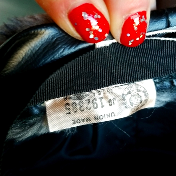 60's MISS DIOR by Christian DIOR Fur TAM Grey Puffy Panel Euro Chic Snow HAT EVC - Picture 10 of 16